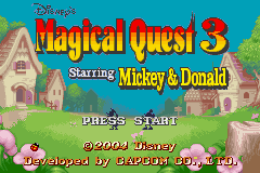 Magi Nation title screen for GameBoy Advance
